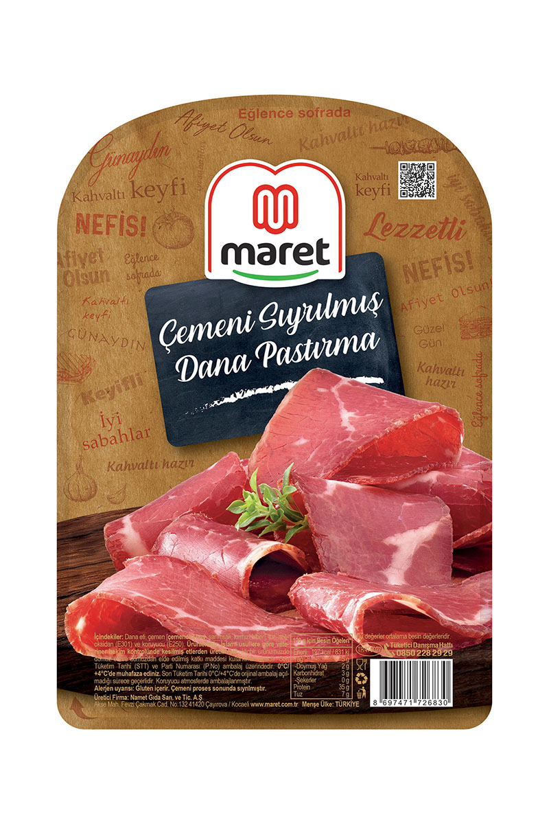 Maret Çemensiz Pastırma 100 G