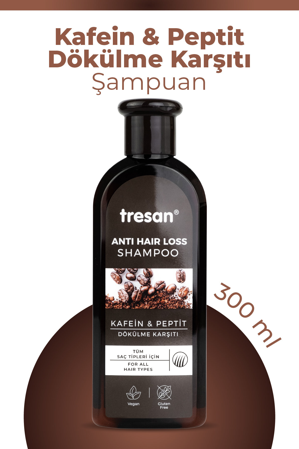 Tresan Kafein & Peptit Dökülme Karşıtı Saç Bakım Şampuanı 300 ml