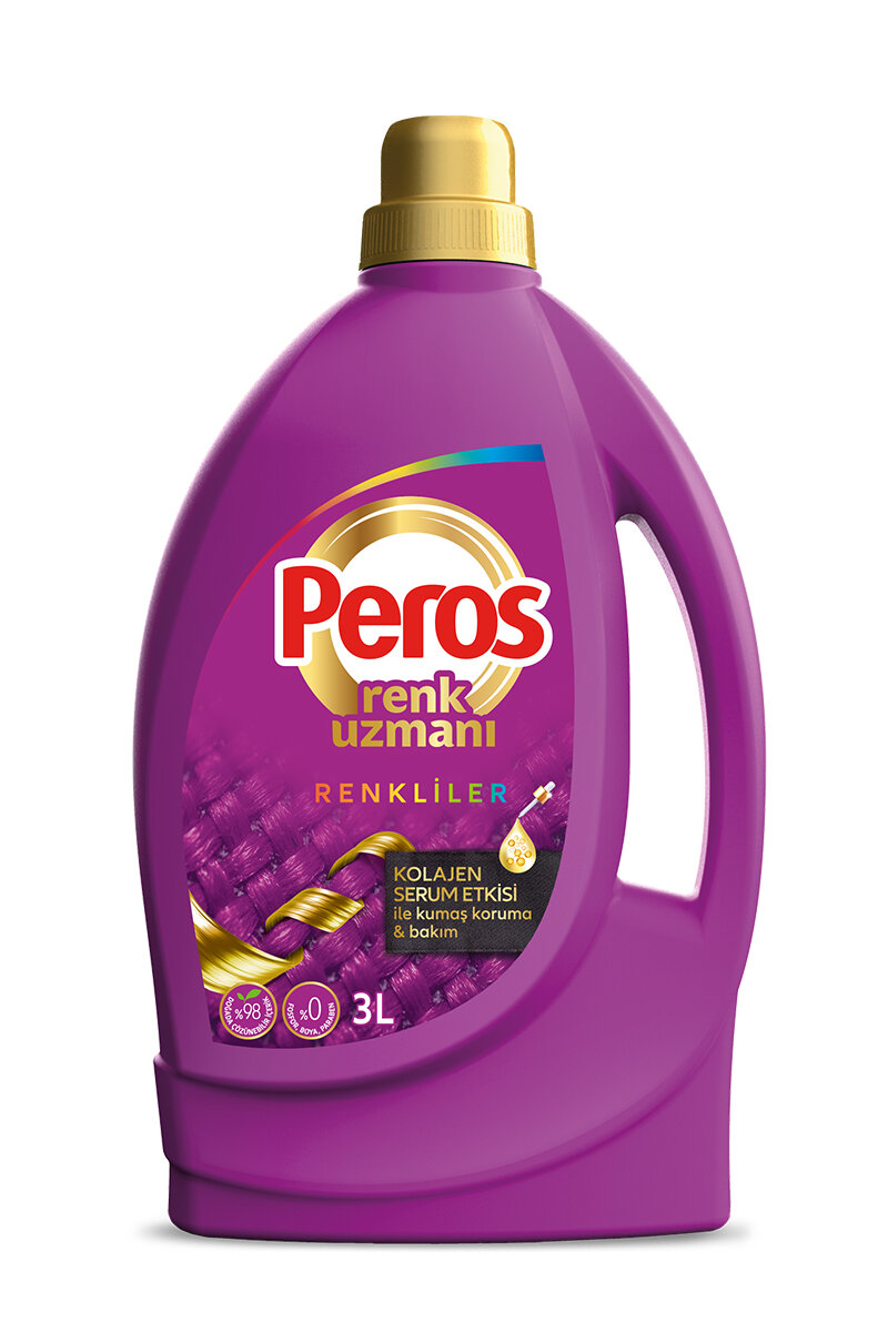 Peros Sıvı Bakım Deterjanı Renkliler 30 Yıkama 3000 ml