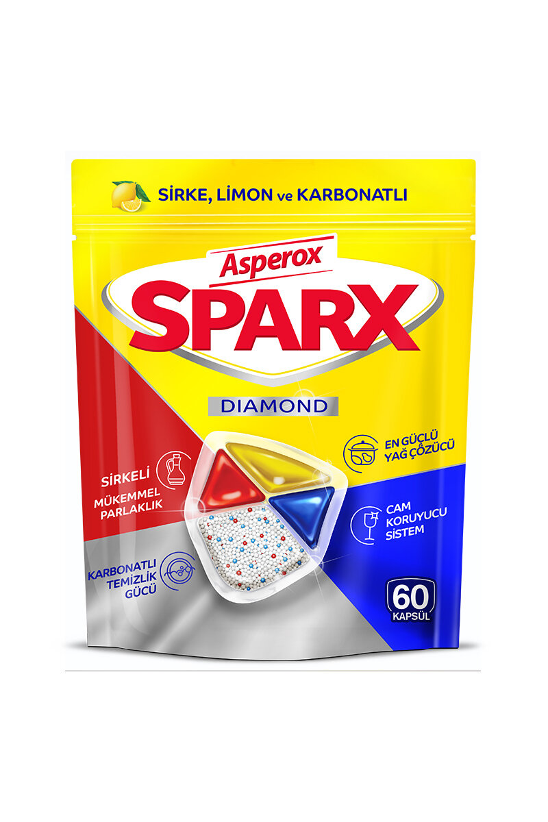 Asperox Sparx Diamond Bulaşık Makinesi Tableti 60'lı