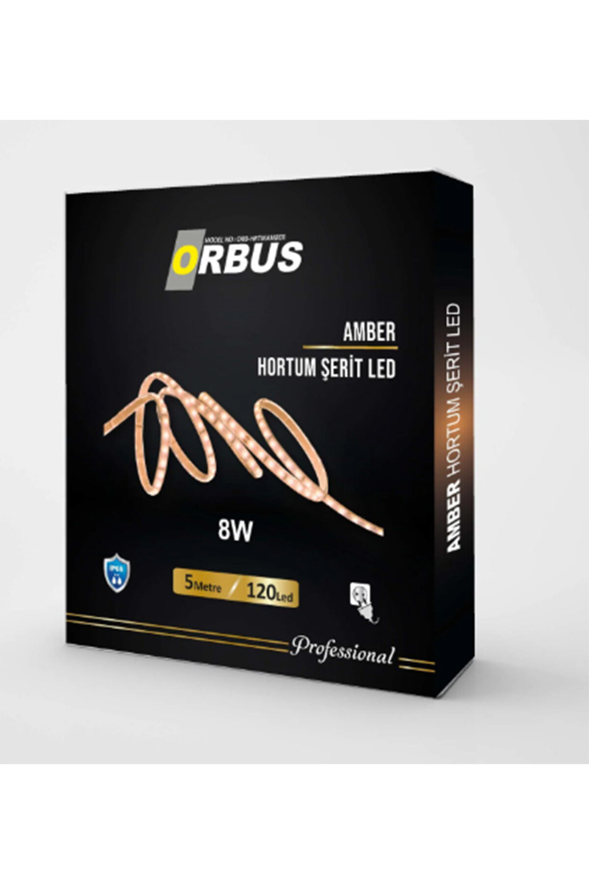 Orbus Hortum Şerit Led Amber 5m