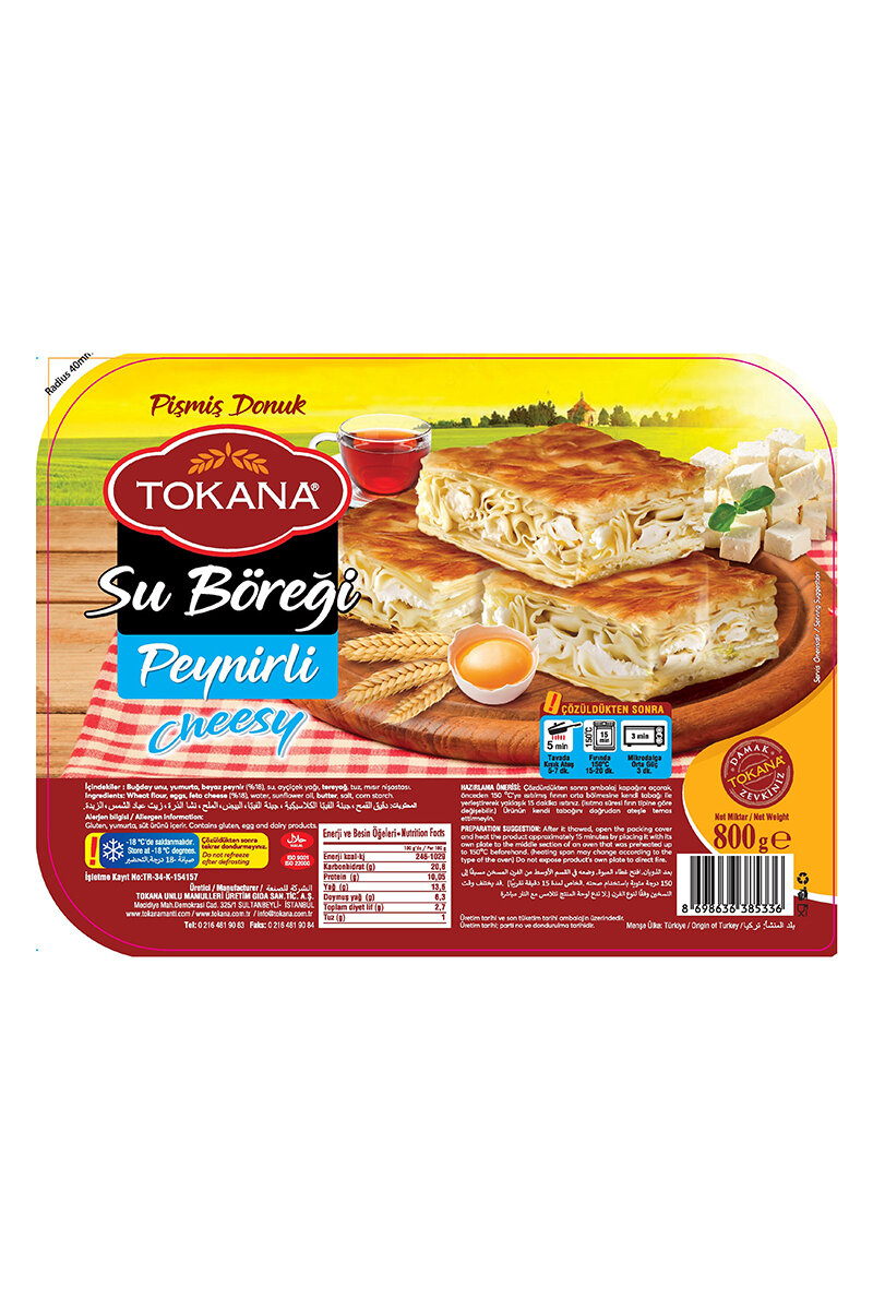 Tokana Dondurulmuş Su Böreği 800 G
