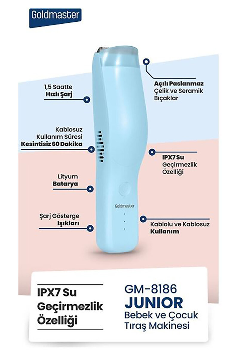 Goldmaster Junior GM8186 Çocuk Saç Kesme Makinesi