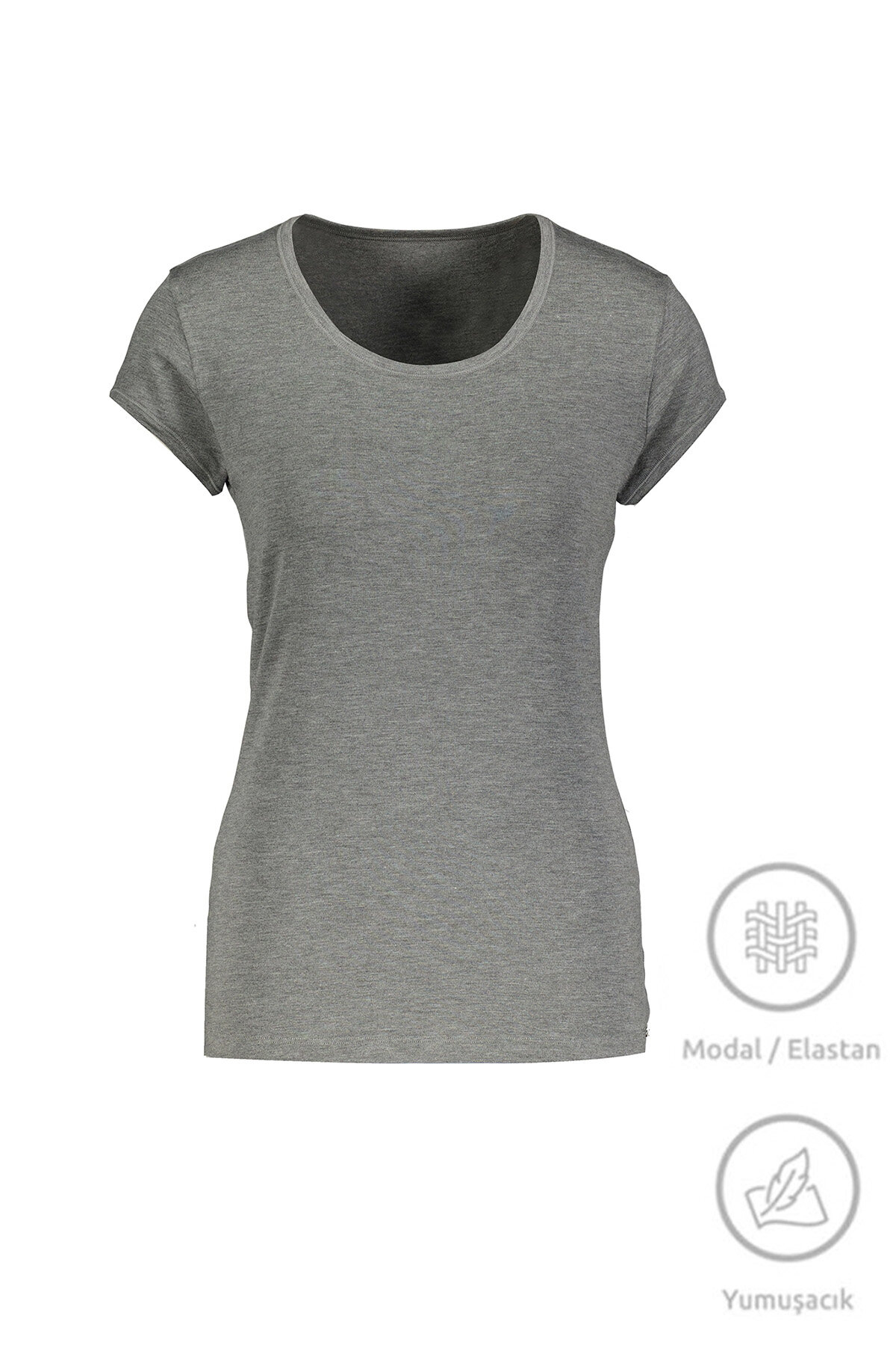 Blackspade Kadın Modal/Tencel Silver Tişört 1622.GRML