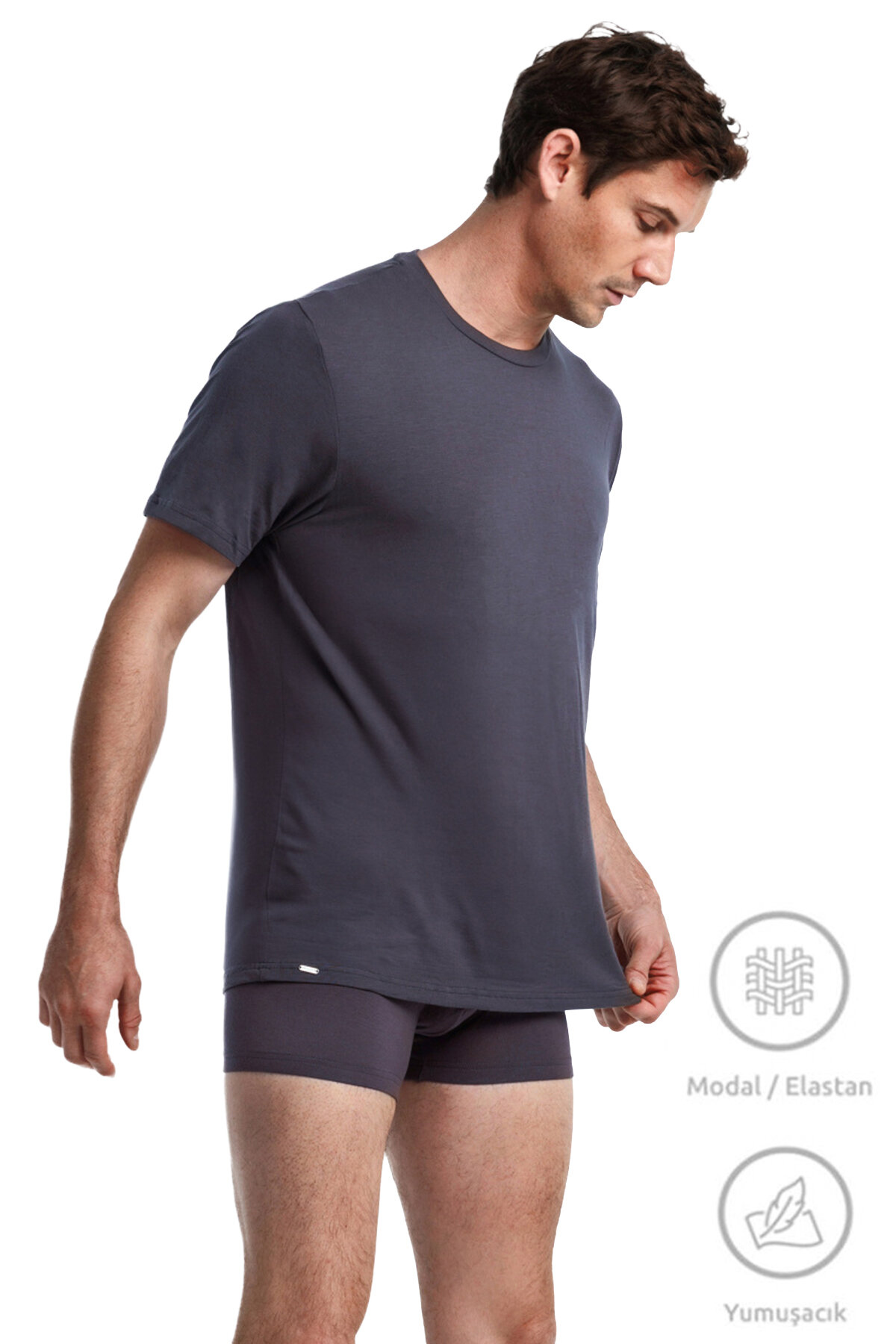 Blackspade Erkek Modal/Tencel Silver Tişört 9306.ANT