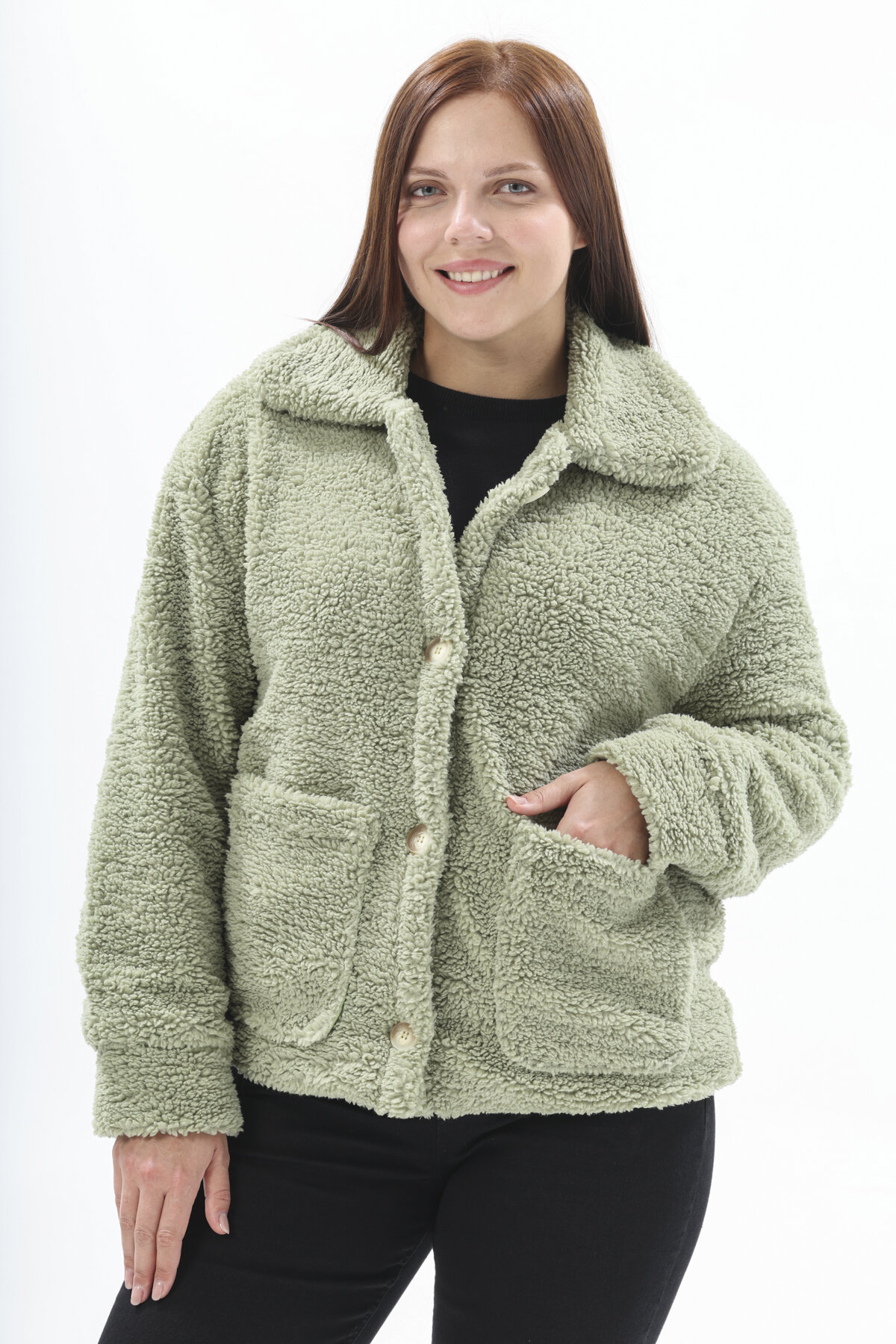 First Company Kadın Peluş Ceket 2524BS109419