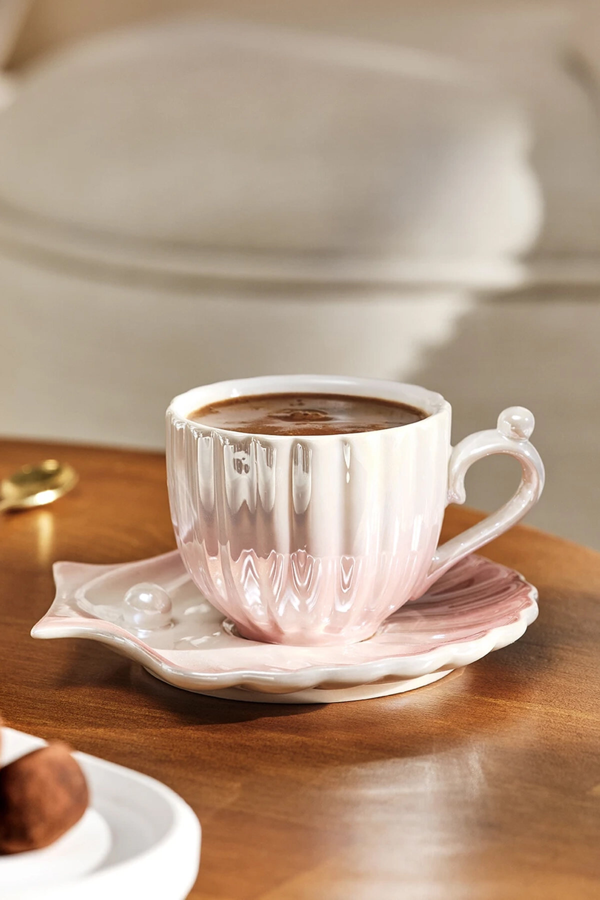 Emsan İstiridye Kahve Fincan Takımı 2'li Pembe