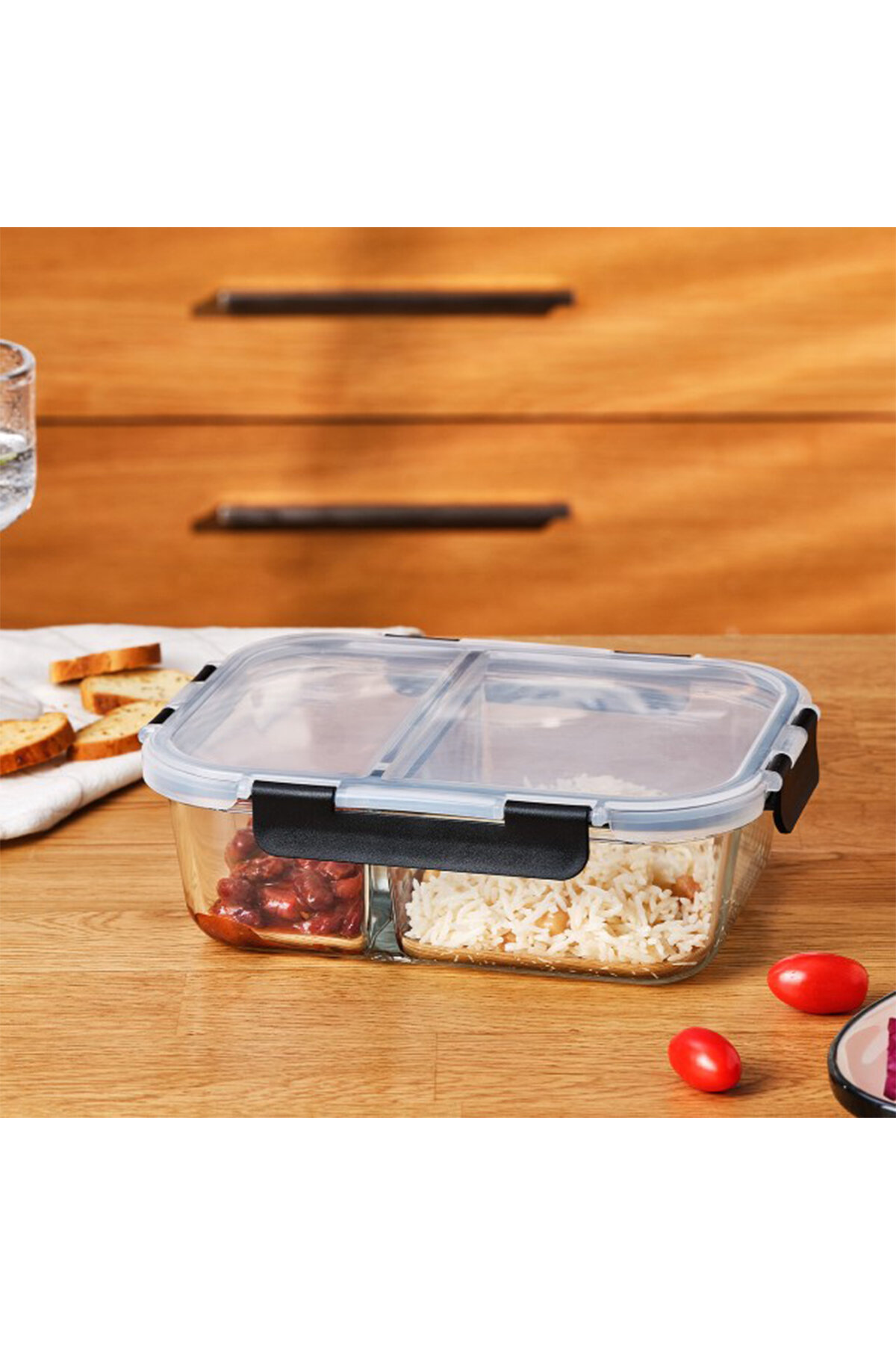 Emsan Twin Borosilikat Saklama Kabı 1360 ml