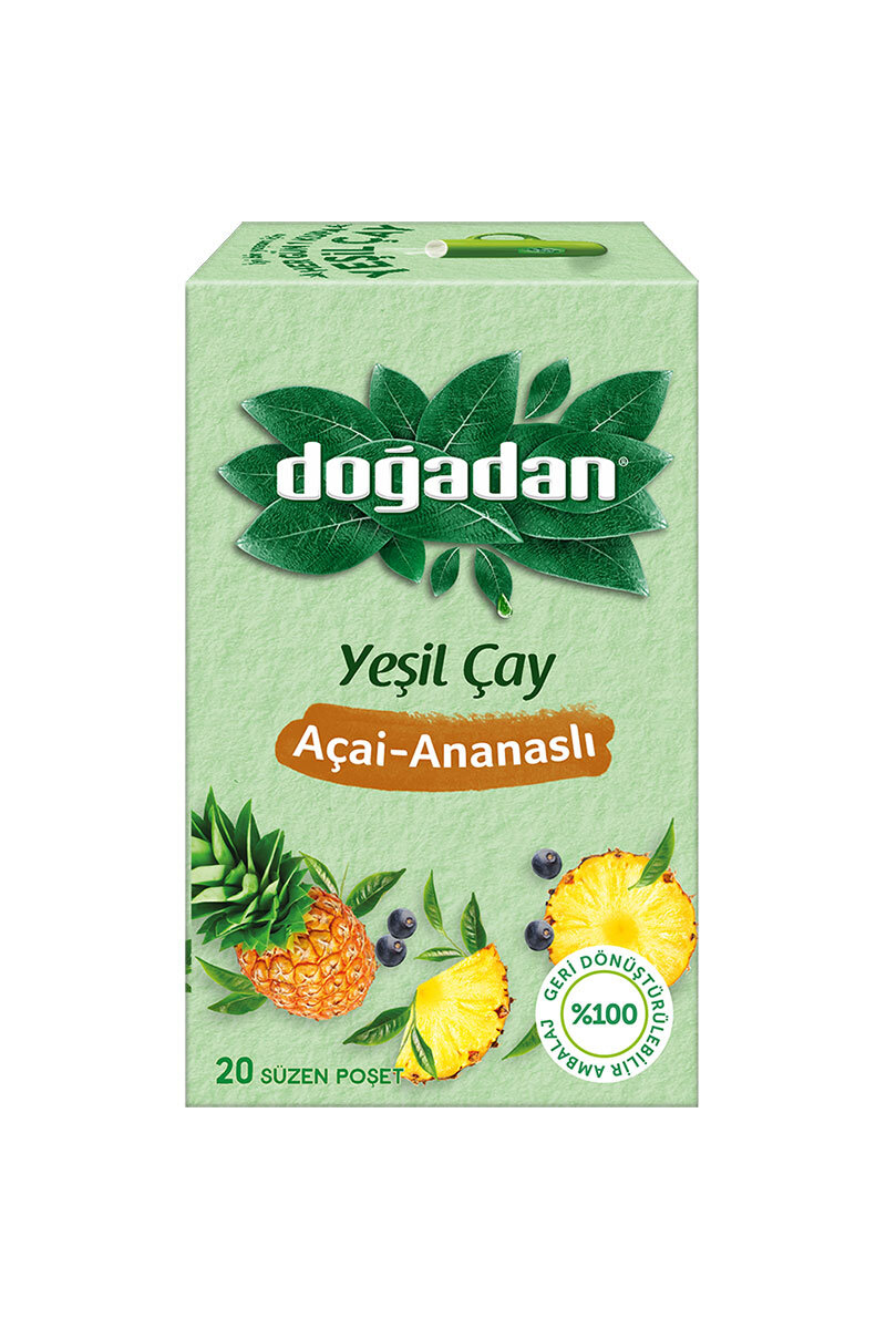 Doğadan Yeşil Çay Acaili Ananaslı 20 Li