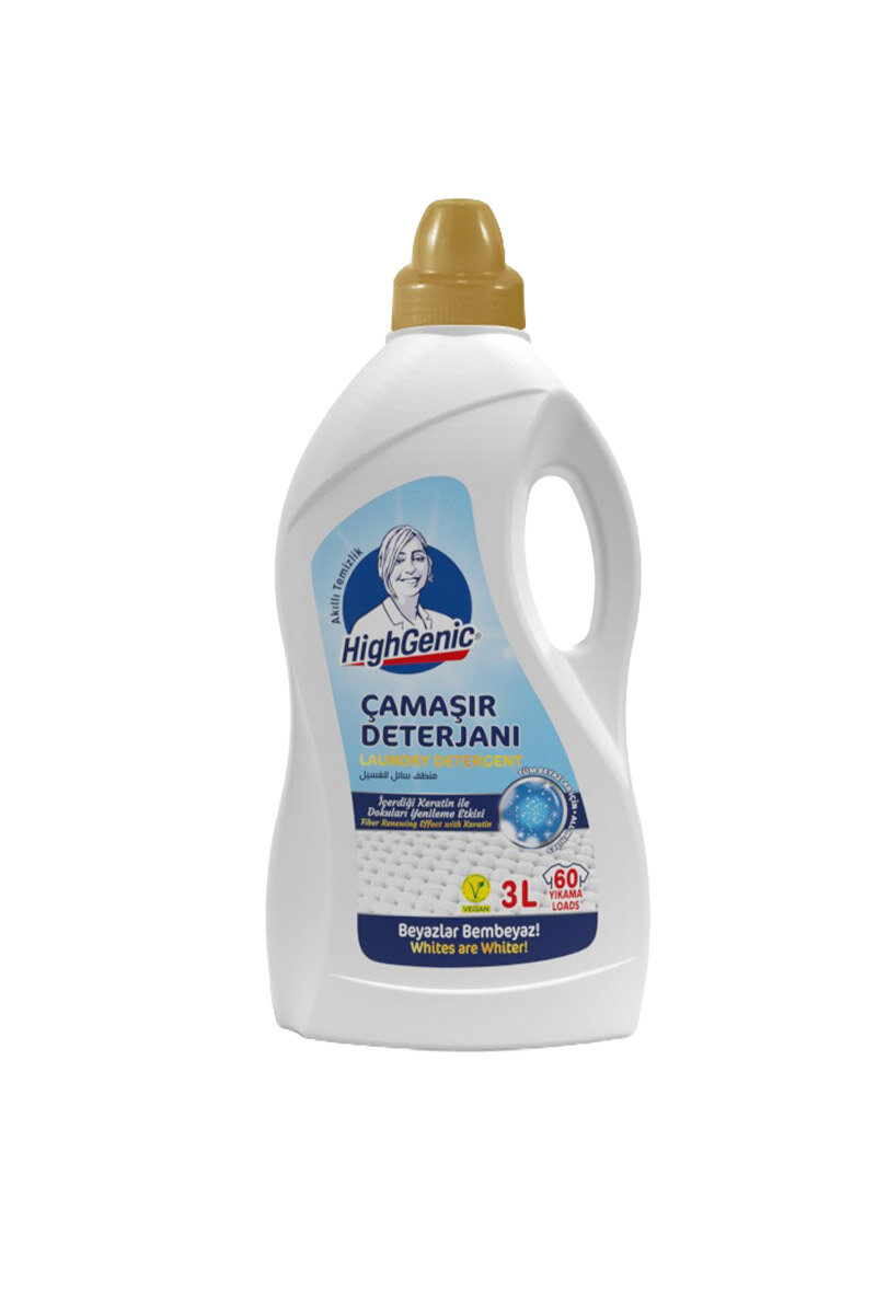 Highgenic Sıvı Çamaşır Deterjanı Beyazlar 3000 Ml