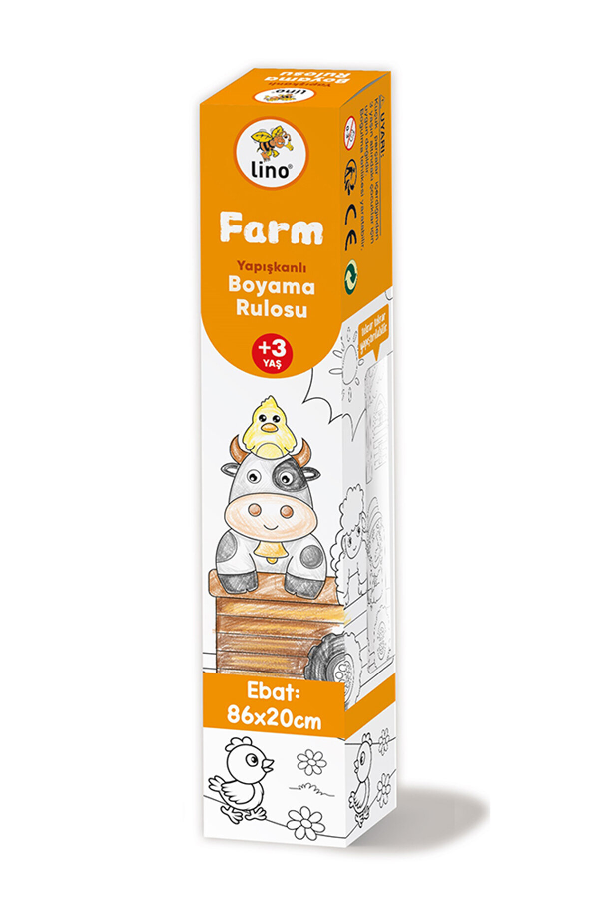 Lino Yapışkanlı Boyama Rulosu Farm