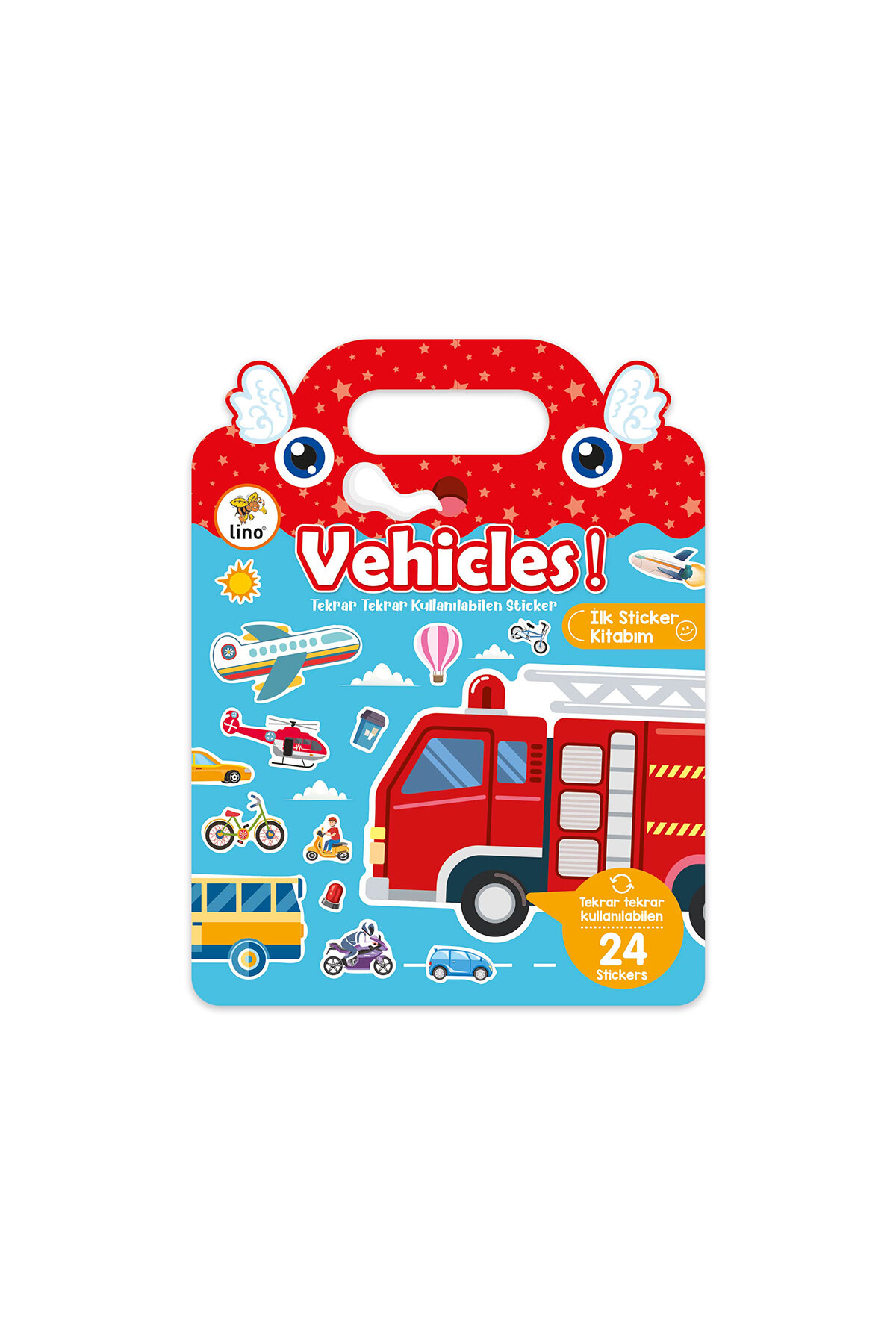 Lino Tekrar Tekrar Kullanılabilen İlk Sticker Kitabım Vehıcles