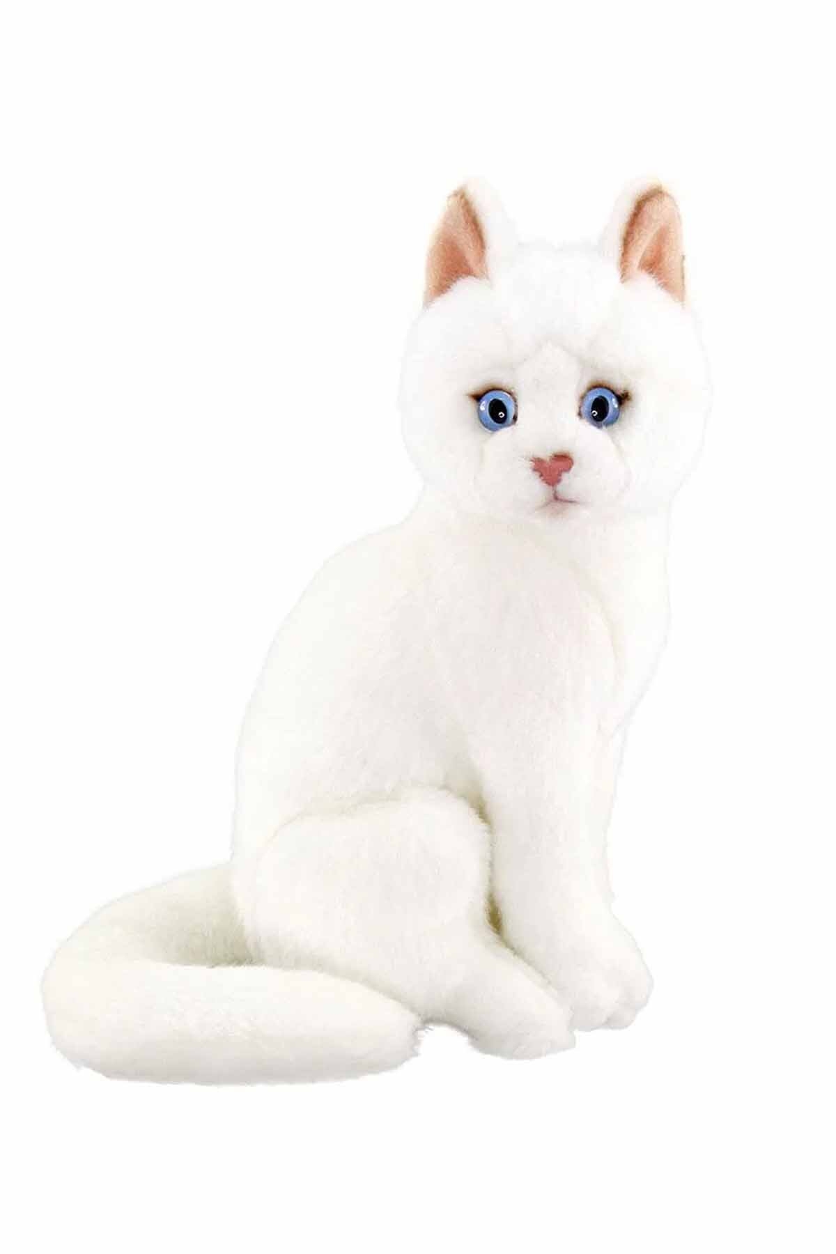 Animals of the World Oturan Beyaz Kedi Pelüş 22 cm