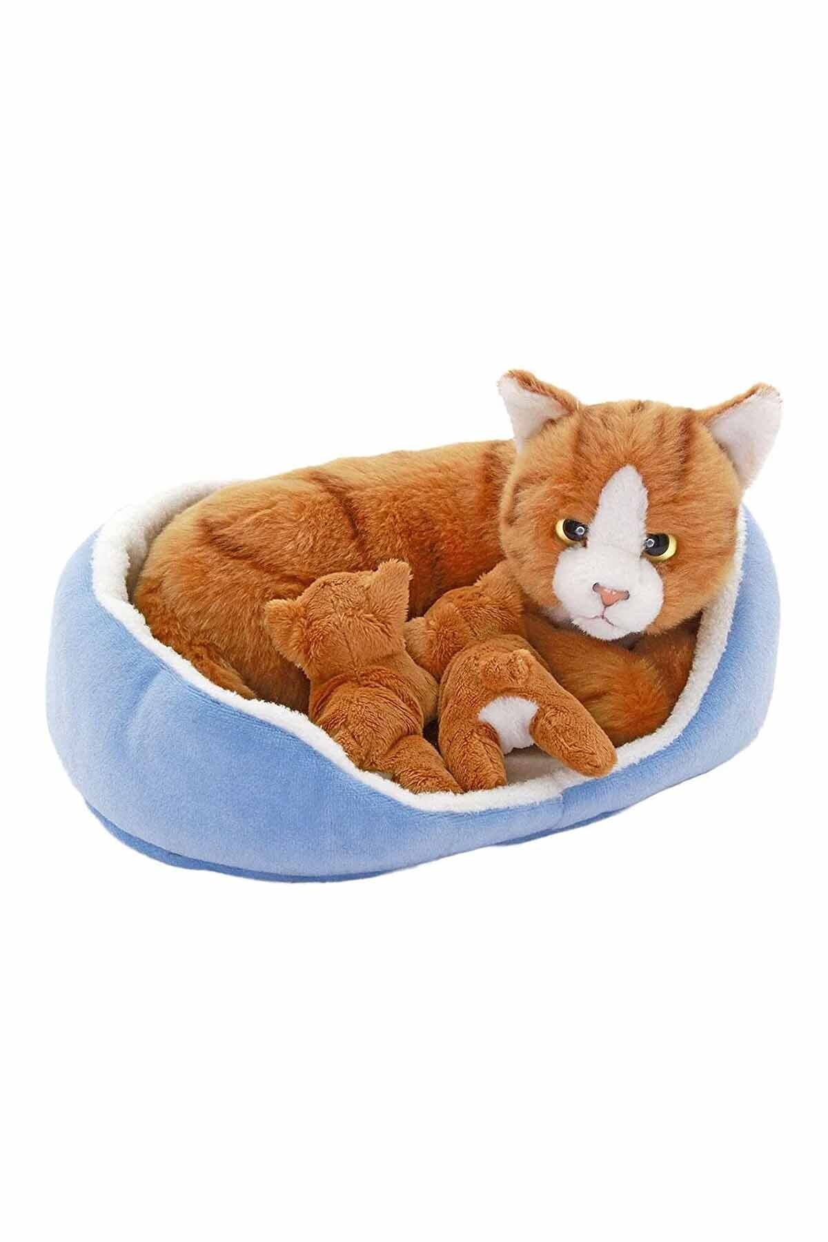 Animals of the World Sepette Yavrulu Kedi Pelüş