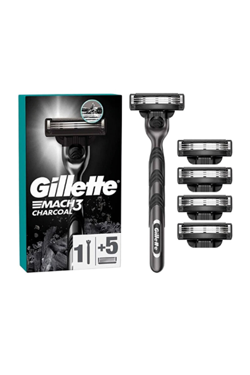 Gillette Mach3 Makine + 5 Bıçak Charcoal