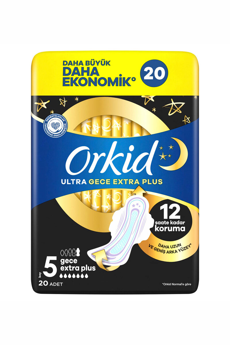 Orkid Ultra Extra 4'lü Gece Extra Plus 20 Adet