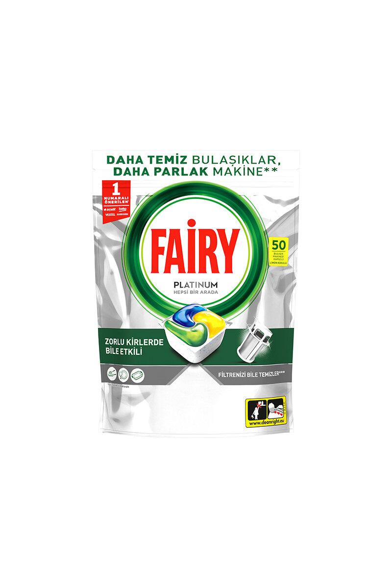 Fairy Bulaşık Makinesi Tableti Platinum 50'li