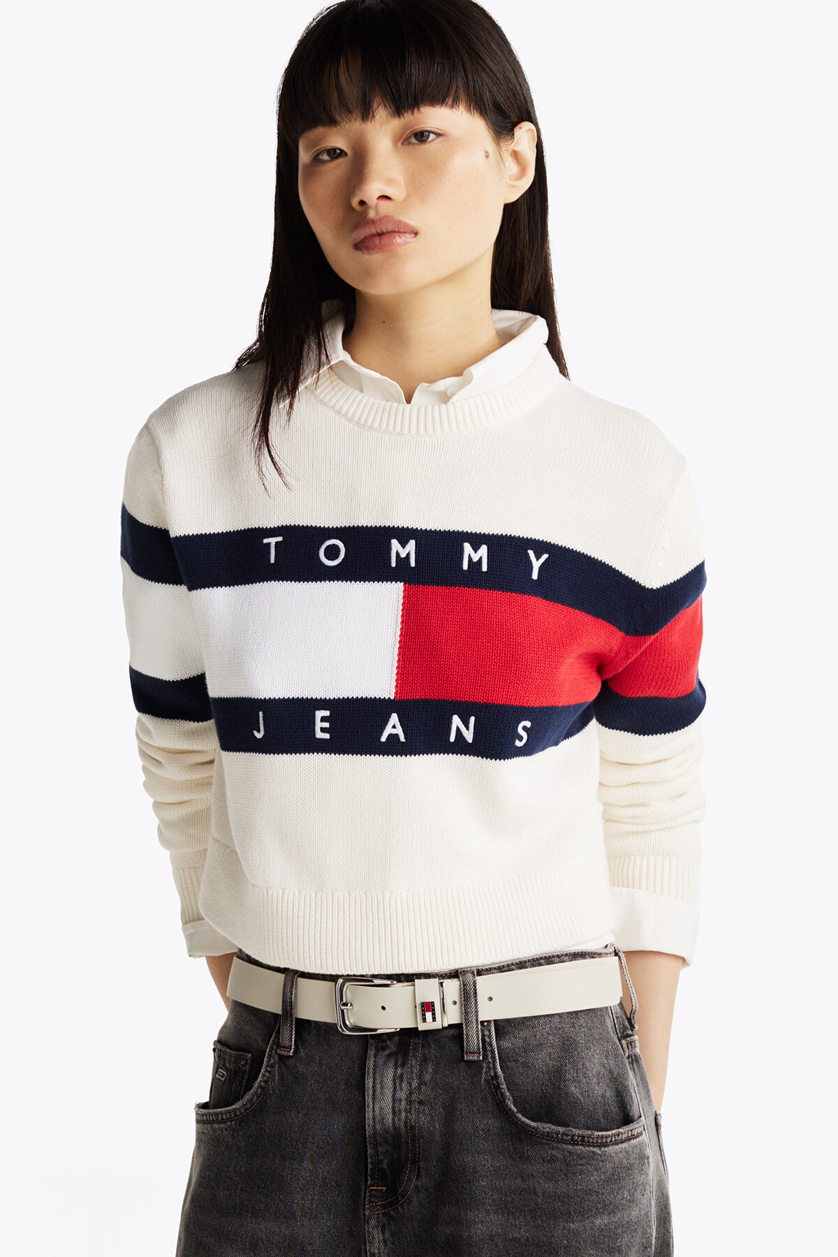 Tommy Jeans Kadın Kazak DW0DW19335