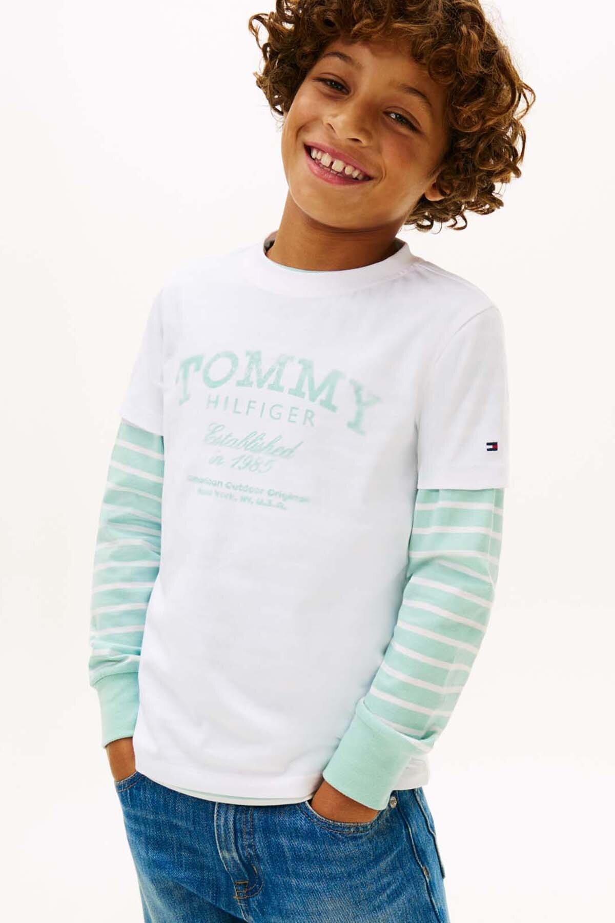 Tommy Hilfiger Erkek Çocuk Tişört KB0KB10055