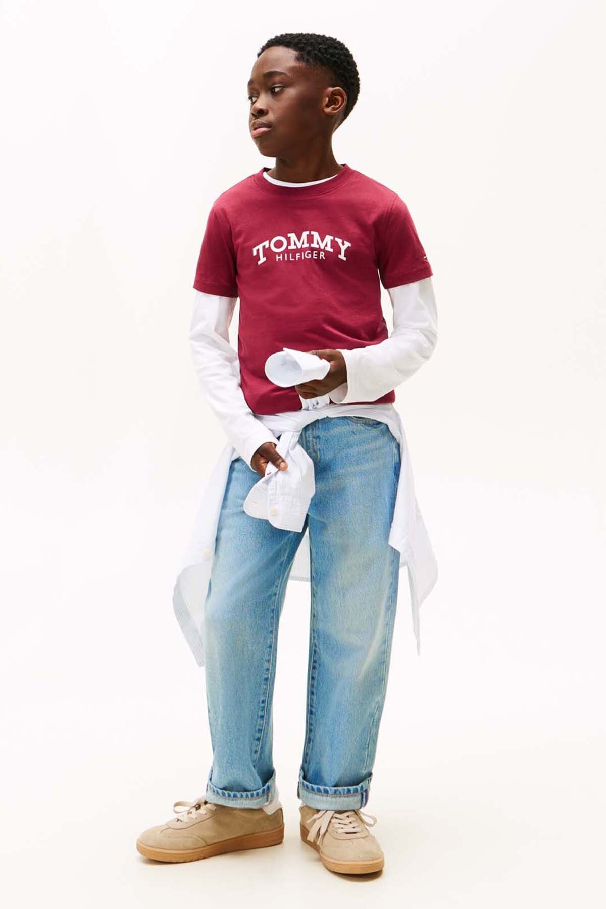 Tommy Hilfiger Erkek Çocuk Tişört KB0KB10051