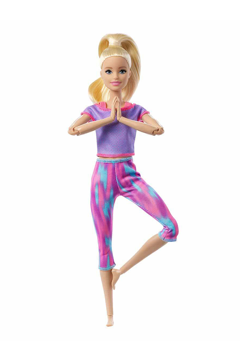 Barbie Sonsuz Hareket Bebeği, Sarışın - Desenli Taytlı