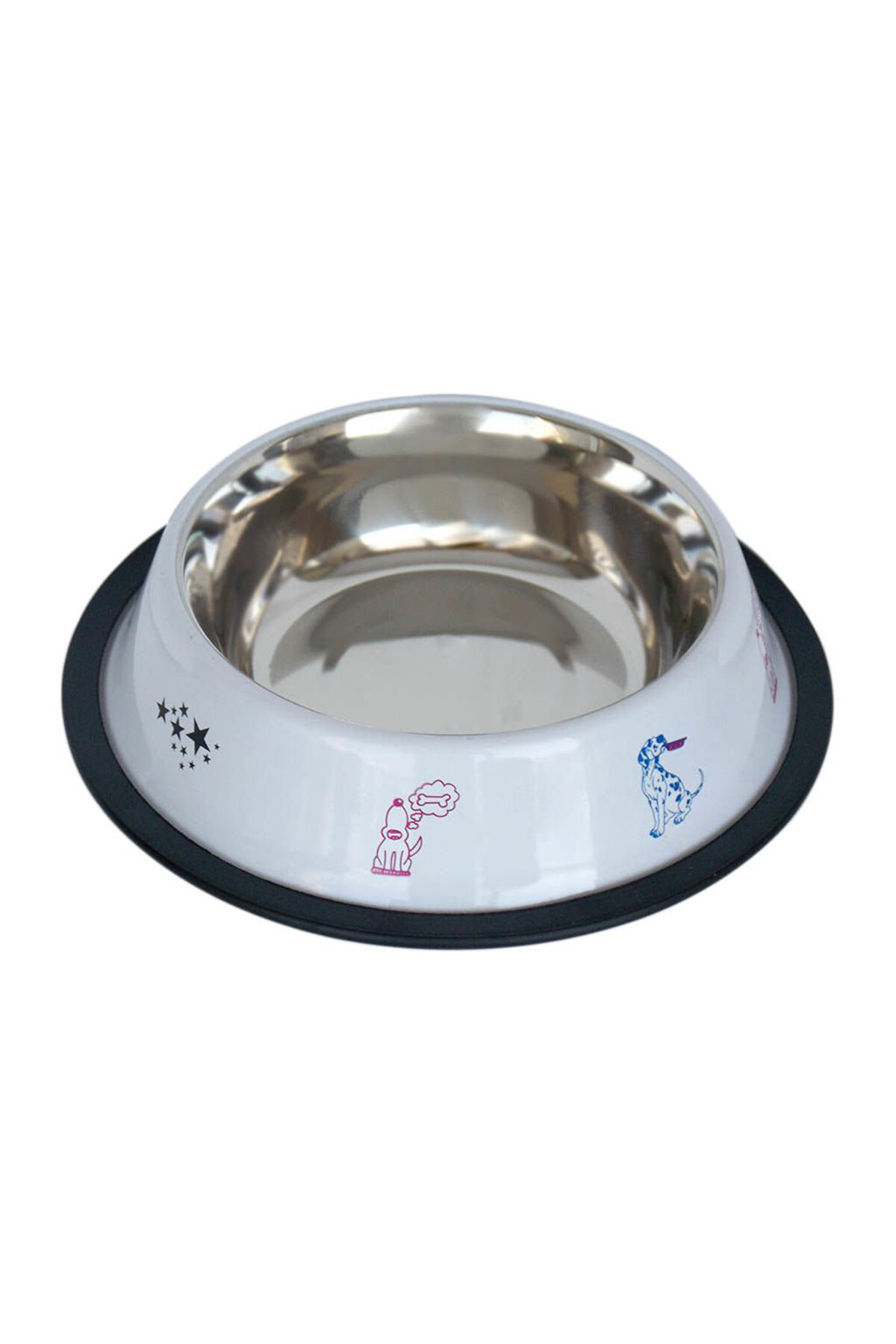 Tommy Köpek Çelik Mama Kabı Beyaz 16 Oz