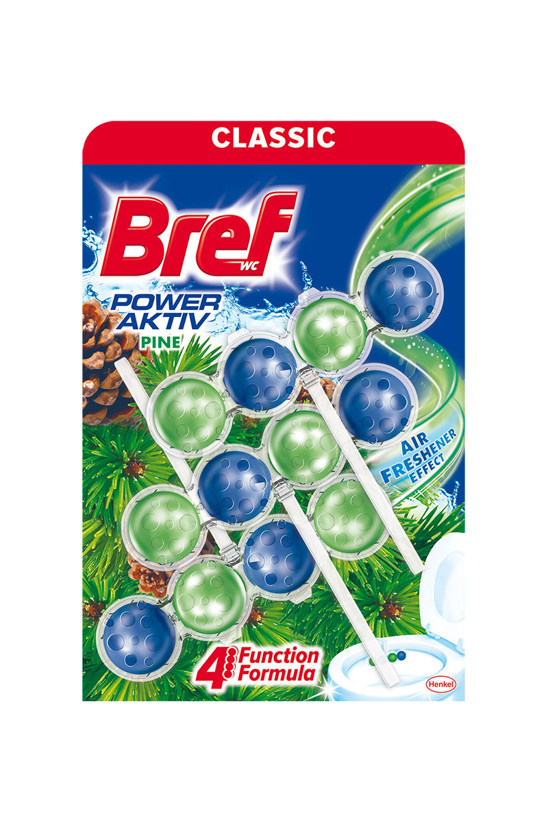 Bref Power Aktiv Wc Temizleyici Blok 3'lü Çam