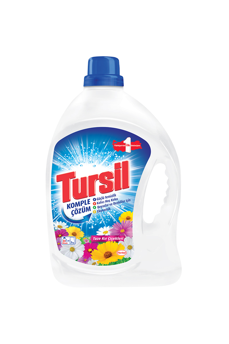 Tursil Sıvı Çamaşır Deterjanı Kır Çiçeği Renkliler ve Beyazlar 33 Yıkama 2145 ml
