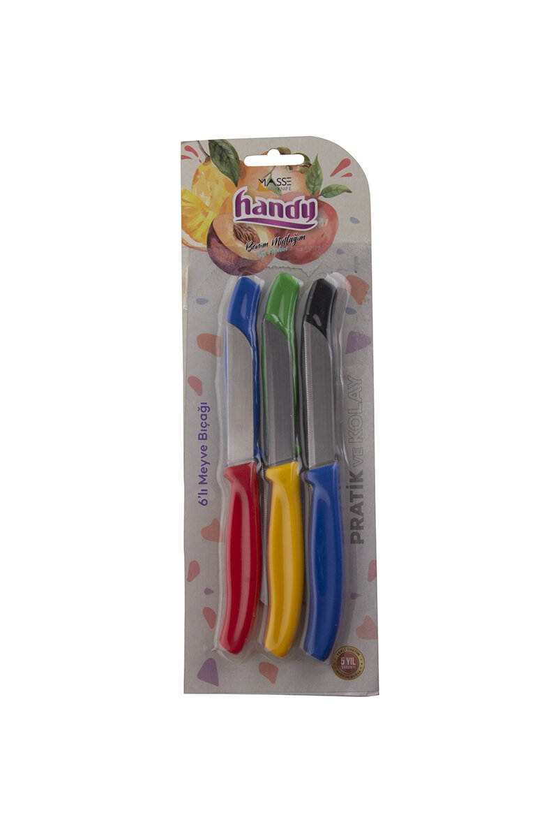 Masse Handy Meyve Bıçağı Karışık Renk 6'lı