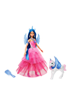 Barbie Mavi Saçlı Prenses Bebek HRR16