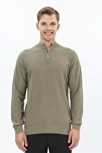 Finesuits Erkek Düz Yünlü Desenli Yünlü Kazak 2522201012.YBFR