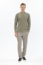 Finesuits Erkek Düz Yünlü Desenli Yünlü Kazak 2522201023.CBFR