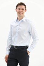 Finesuits Erkek Non-Iron Saten Pamuk Gömlek 2512103112.NONSTS
