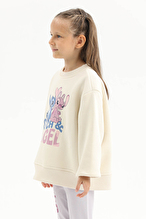 Stitch © Dısney Funfair Kız Çocuk Sweatshirt 262OZLS-1003 Ekru