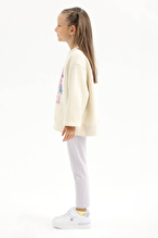 Stitch © Dısney Funfair Kız Çocuk Sweatshirt 262OZLS-1003 Ekru
