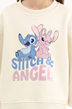 Stitch © Dısney Funfair Kız Çocuk Sweatshirt 262OZLS-1003 Ekru