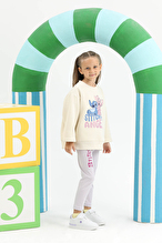 Stitch © Dısney Funfair Kız Çocuk Sweatshirt 262OZLS-1003 Ekru