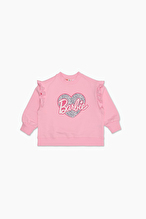 Barbıe © Mattel Funfair Kız Çocuk Sweatshirt 262OZBR-1004 Pembe