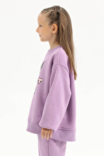 Kuromı © Sanrıo Funfair Kız Çocuk Sweatshirt 261OZKR-1002 Lila