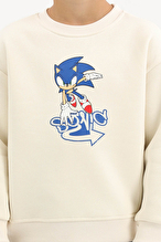 Sonıc © Sega Funfair Erkek Çocuk Sweatshirt 262OZSC-1003 Ekru