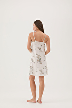 Cottons & Clouds Kadın Floral Desenli İp Askılı Viskon Gecelik CC7316