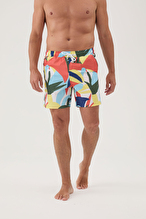 Cottons & Clouds Erkek İki Yan Cep Detaylı Su İtici Özellikli Desenli Mayo Şort CC0704