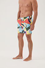 Cottons & Clouds Erkek İki Yan Cep Detaylı Su İtici Özellikli Desenli Mayo Şort CC0704