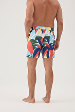 Cottons & Clouds Erkek İki Yan Cep Detaylı Su İtici Özellikli Desenli Mayo Şort CC0704