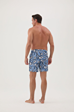 Cottons & Clouds Erkek İki Yan Cep Detaylı Su İtici Özellikli Desenli Mayo Şort CC0705