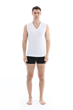 Cottons & Clouds Erkek İkili V Yaka Kalın Askılı Atlet CC9677