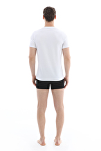 Cottons & Clouds Erkek İkili Bisiklet Yaka Kısa Kollu Fanila CC9675