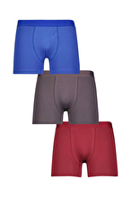 First Company Erkek Üçlü Düz Renk Boxer 25ETE14MD