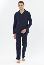 First Company Erkek Düğmeli Uzun Kollu Pijama Takımı 251EP12PI