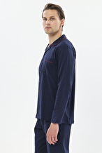 First Company Erkek Düğmeli Uzun Kollu Pijama Takımı 251EP12PI